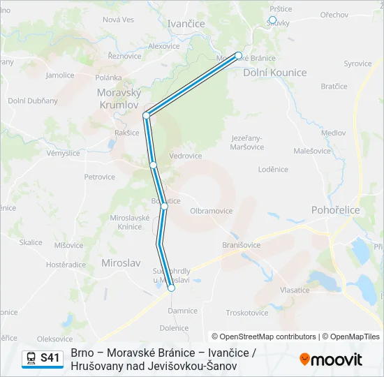 S41 Train Line Map