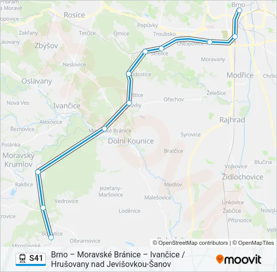 S41 Train Line Map