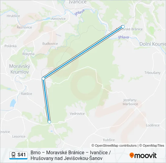 S41 Train Line Map