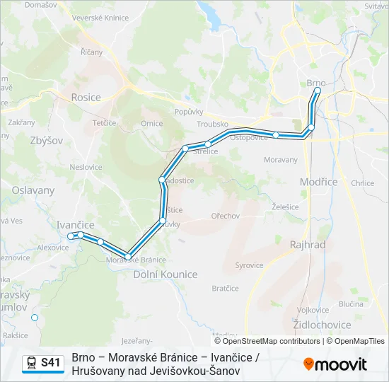 S41 Train Line Map