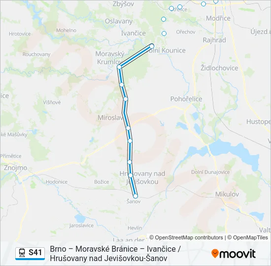S41 Train Line Map