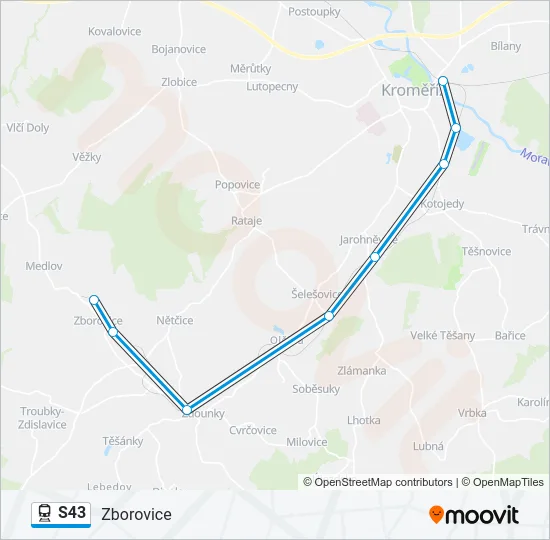 S43 Train Line Map