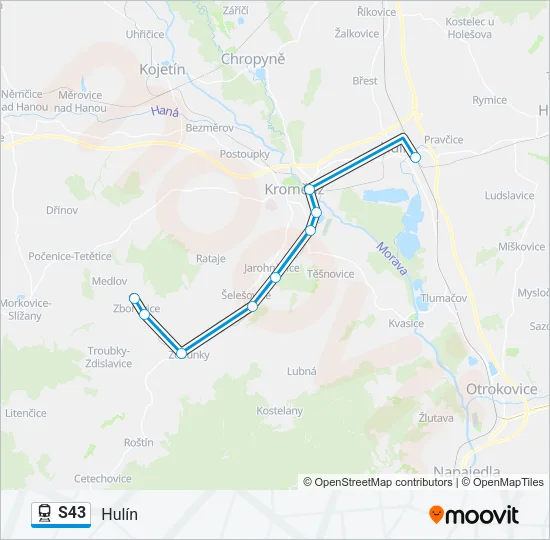 S43 Train Line Map