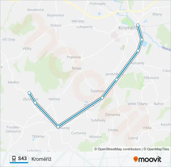 S43 Train Line Map