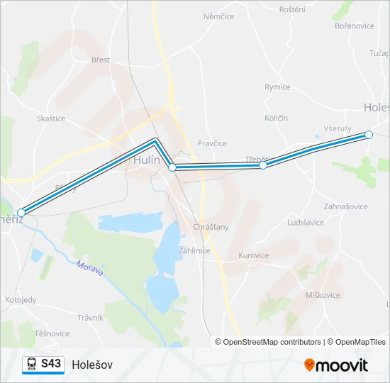 S43 Train Line Map