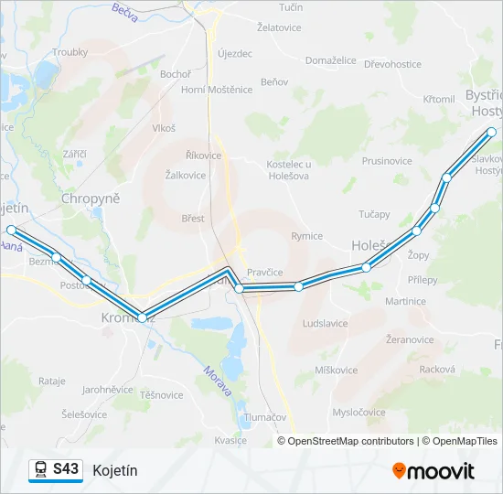 S43 Train Line Map