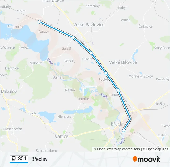 S51 Train Line Map