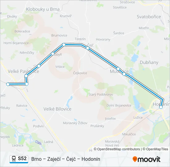 S52 Train Line Map