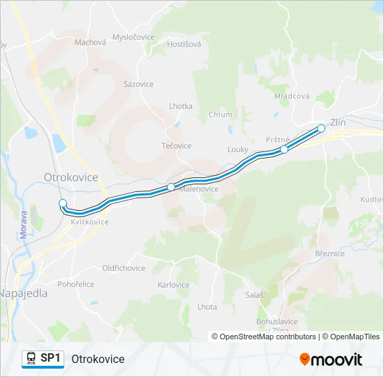 Поезд SP1: карта маршрута
