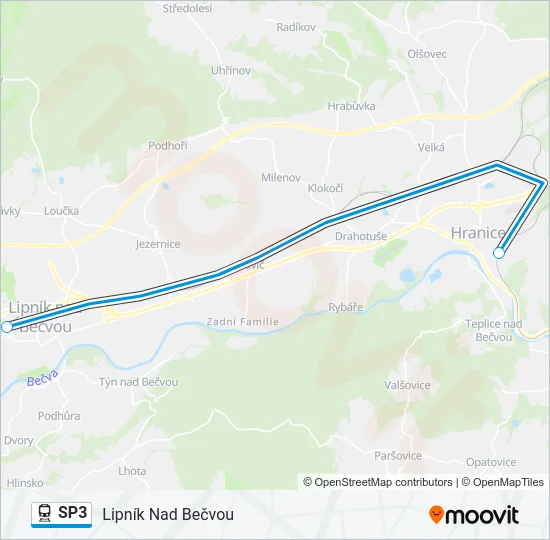 SP3 Train Line Map
