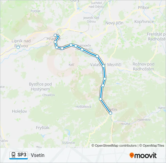 SP3 Train Line Map