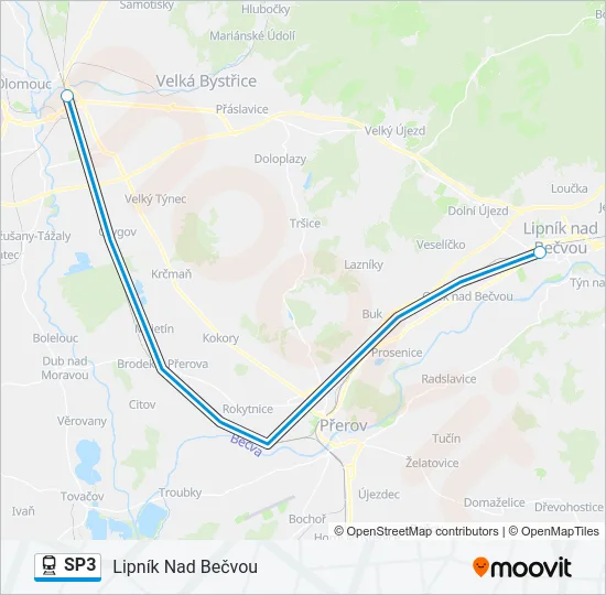 SP3 Train Line Map