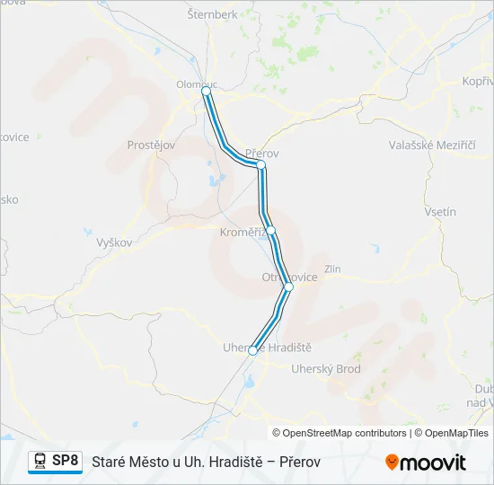 SP8 Train Line Map