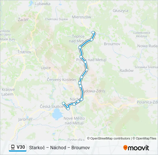 V30 Train Line Map