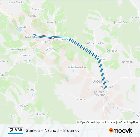 V30 Train Line Map