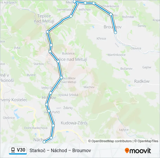 V30 Train Line Map