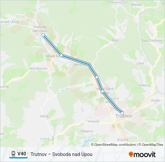 V40 Train Line Map