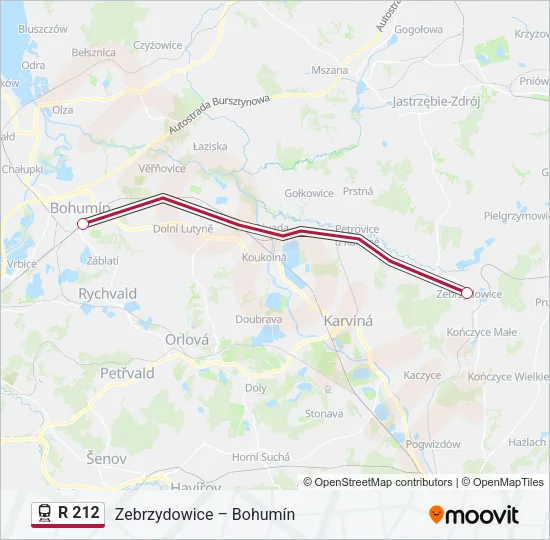 R 212 Train Line Map