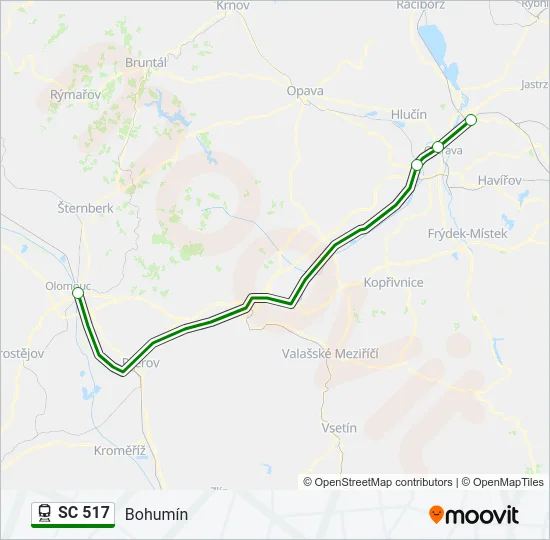 SC 517 Train Line Map
