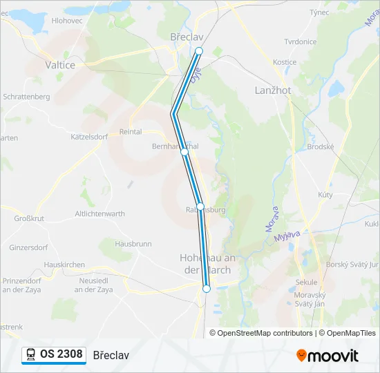 OS 2308 Train Line Map