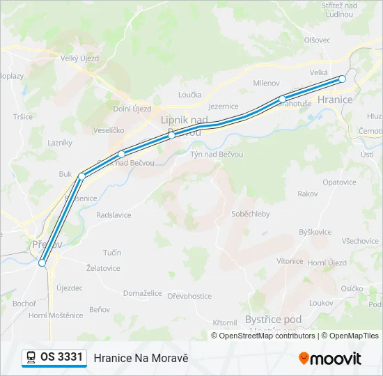 OS 3331 Train Line Map