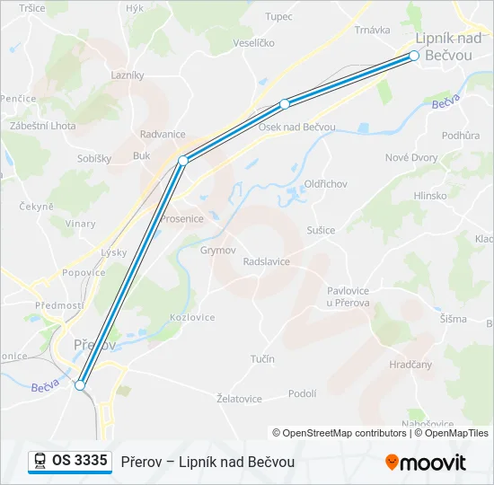 OS 3335 Train Line Map