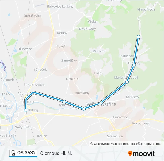 OS 3532 Train Line Map