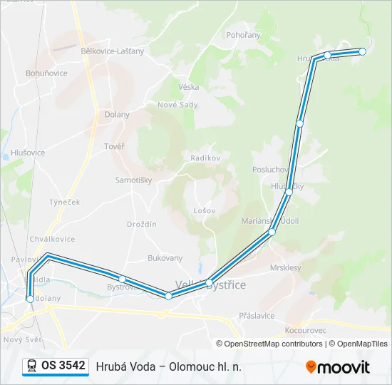 OS 3542 Train Line Map