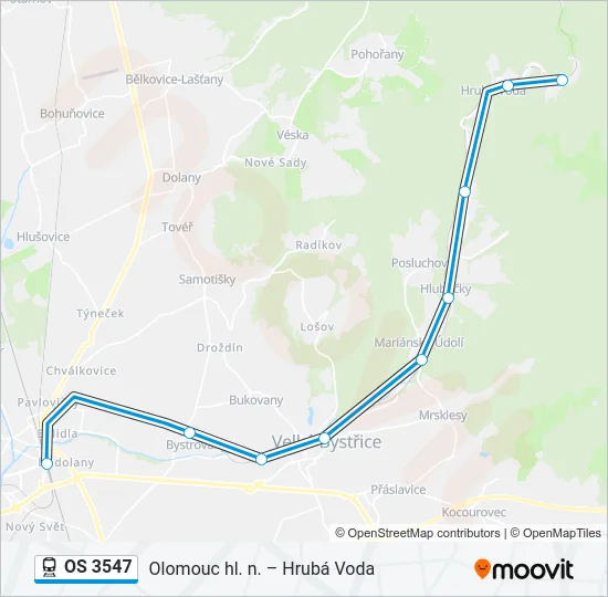 OS 3547 Train Line Map