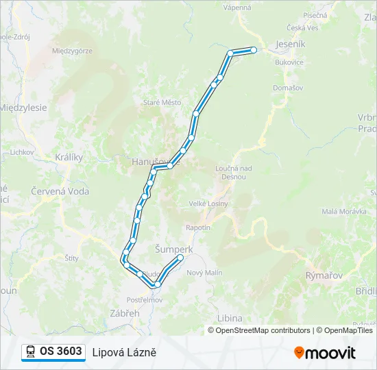 OS 3603 Train Line Map