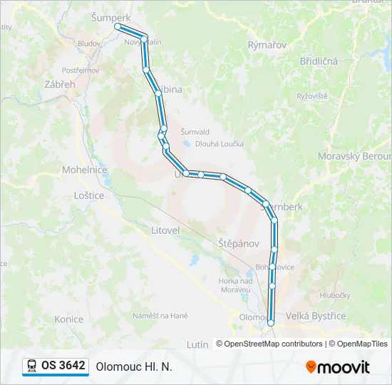 OS 3642 Train Line Map