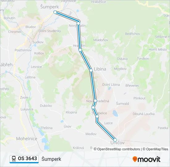 OS 3643 Train Line Map