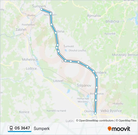 OS 3647 Train Line Map