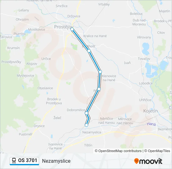 OS 3701 Train Line Map