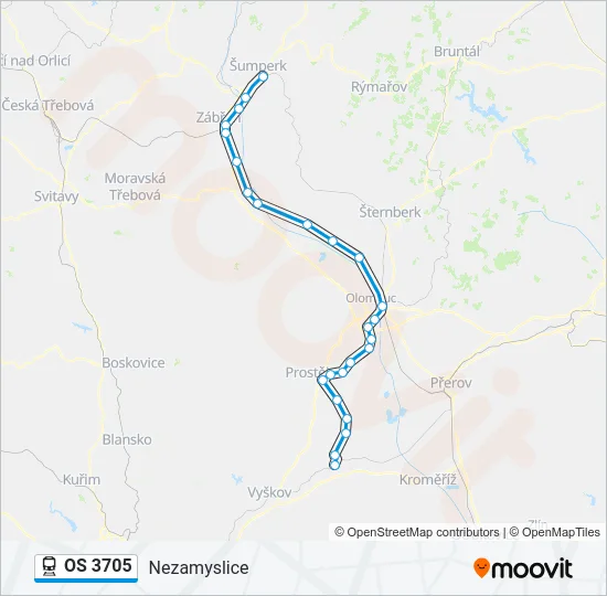 OS 3705 Train Line Map