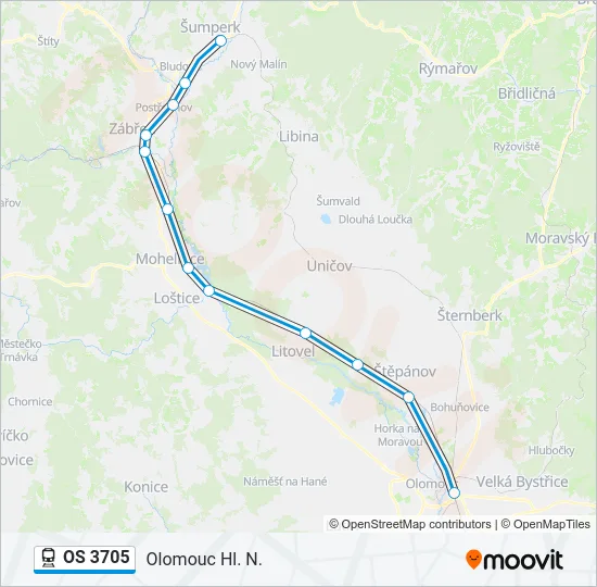OS 3705 Train Line Map
