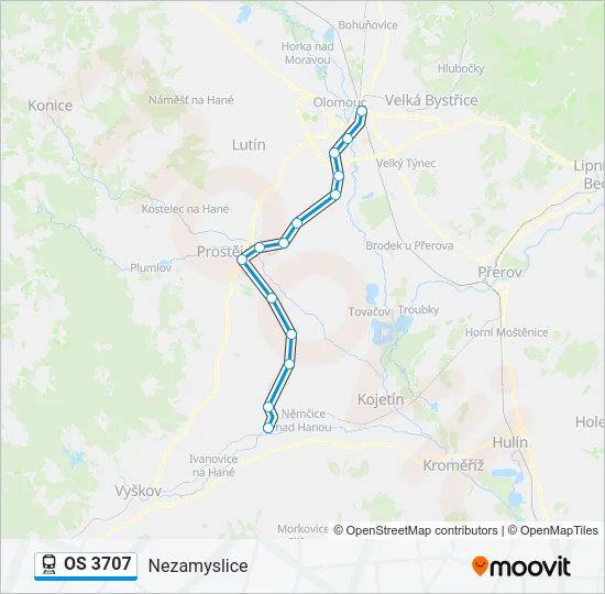 OS 3707 Train Line Map