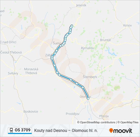 OS 3709 Train Line Map