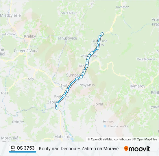 OS 3753 Train Line Map