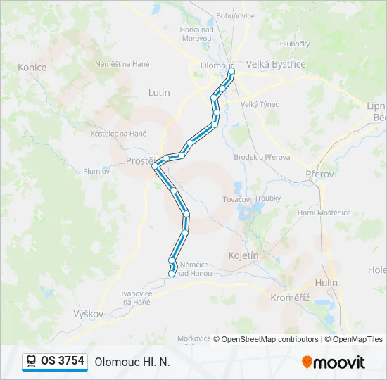 OS 3754 Train Line Map