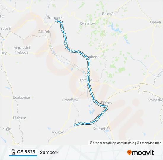 OS 3829 Train Line Map