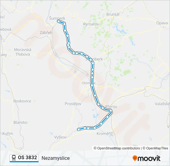 OS 3832 Train Line Map