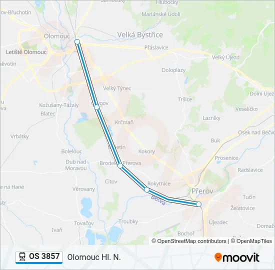 OS 3857 Train Line Map