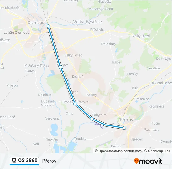 OS 3860 Train Line Map