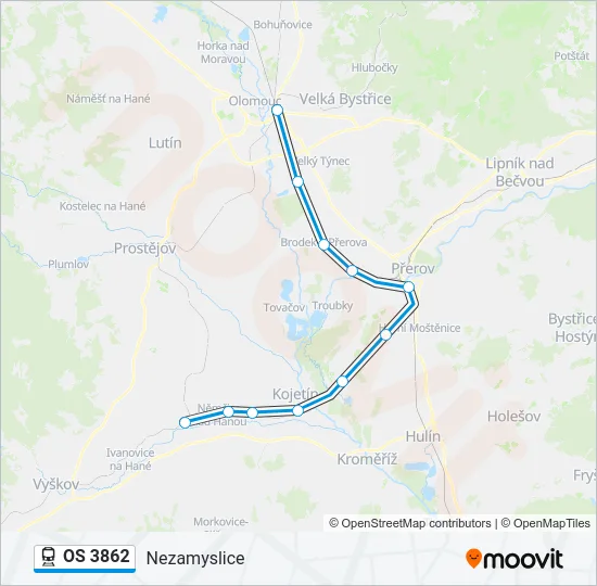 OS 3862 Train Line Map