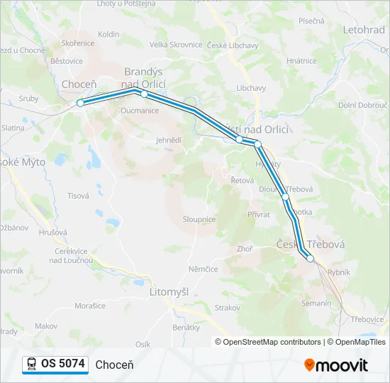 OS 5074 Train Line Map