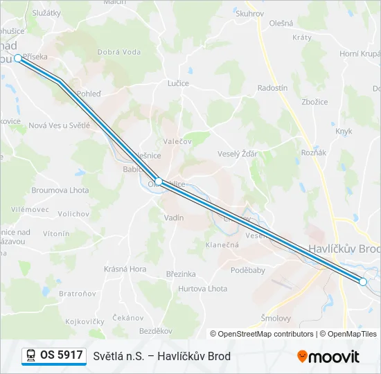 OS 5917 Train Line Map