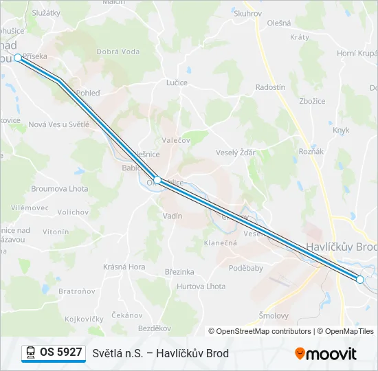 OS 5927 Train Line Map
