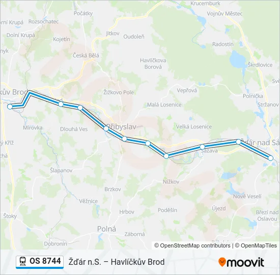 OS 8744 Train Line Map