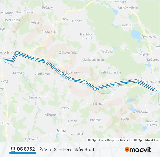 OS 8752 Train Line Map